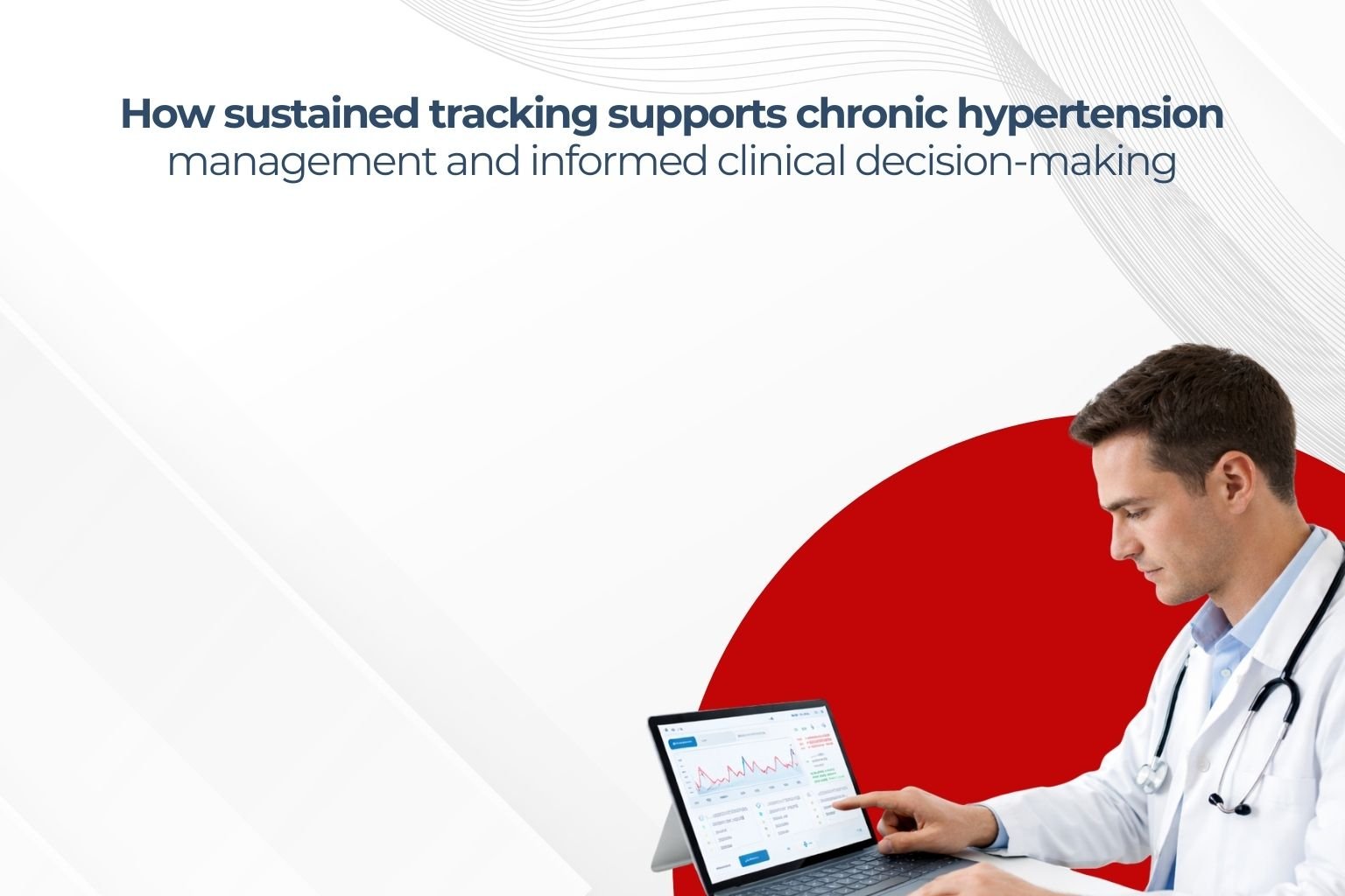 Long-term blood pressure tracking chart used in chronic hypertension management