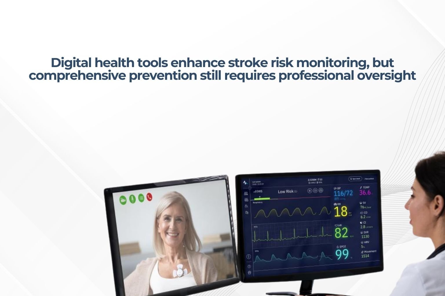 Digital health technology used for monitoring cardiovascular and stroke risk factors